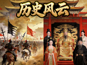 《历史风云》历史剧海报 - 古代战争与宫廷斗争的历史场景